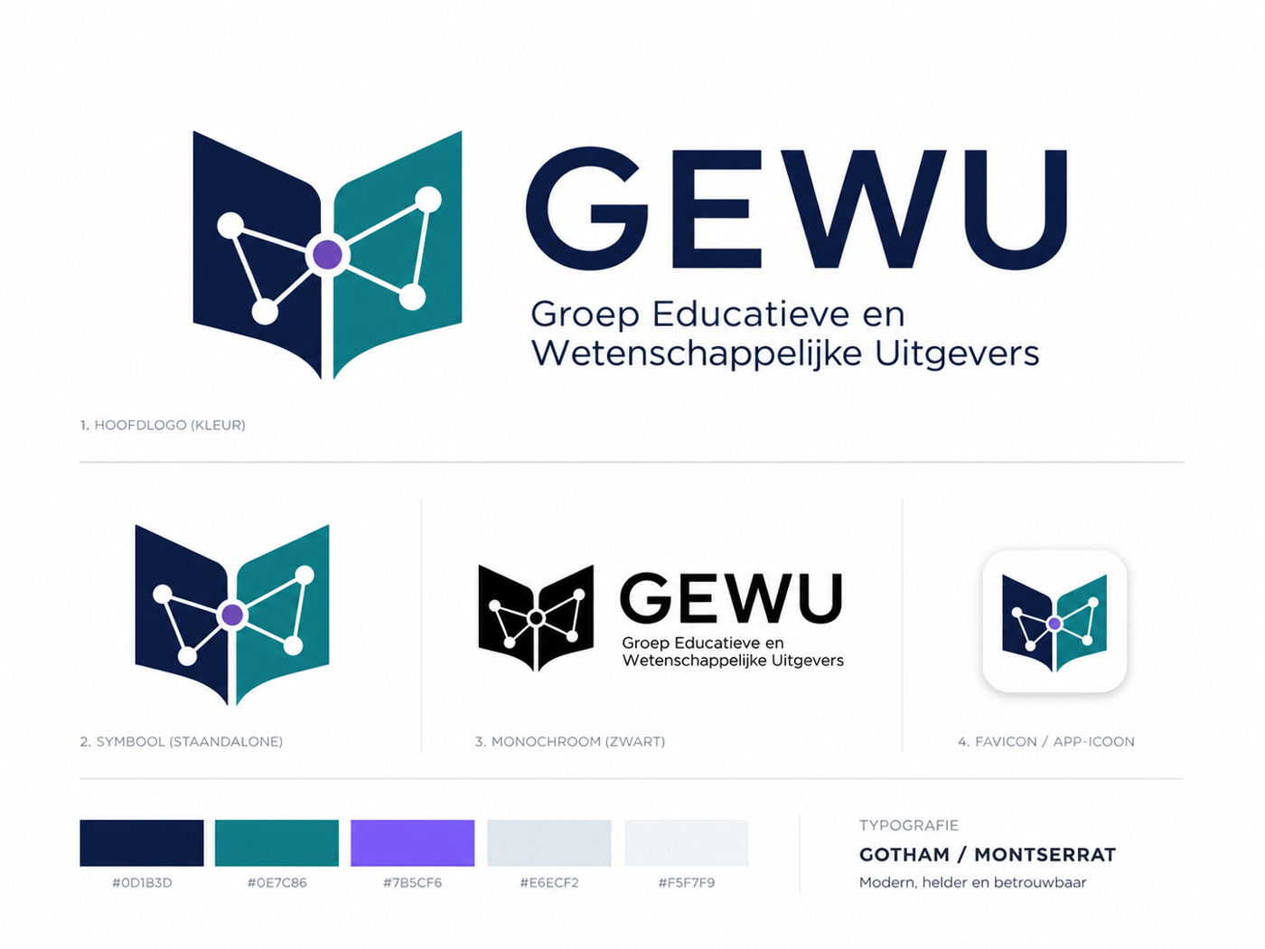Boek-netwerk · Navy/teal