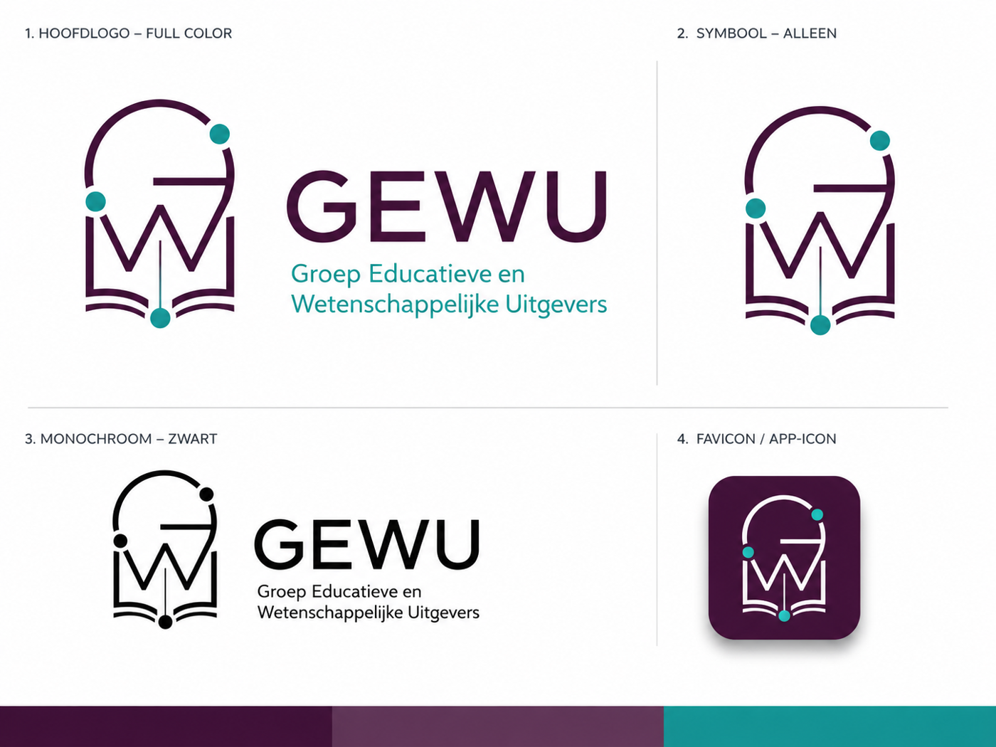 Full-color · Boek-W (aubergine)